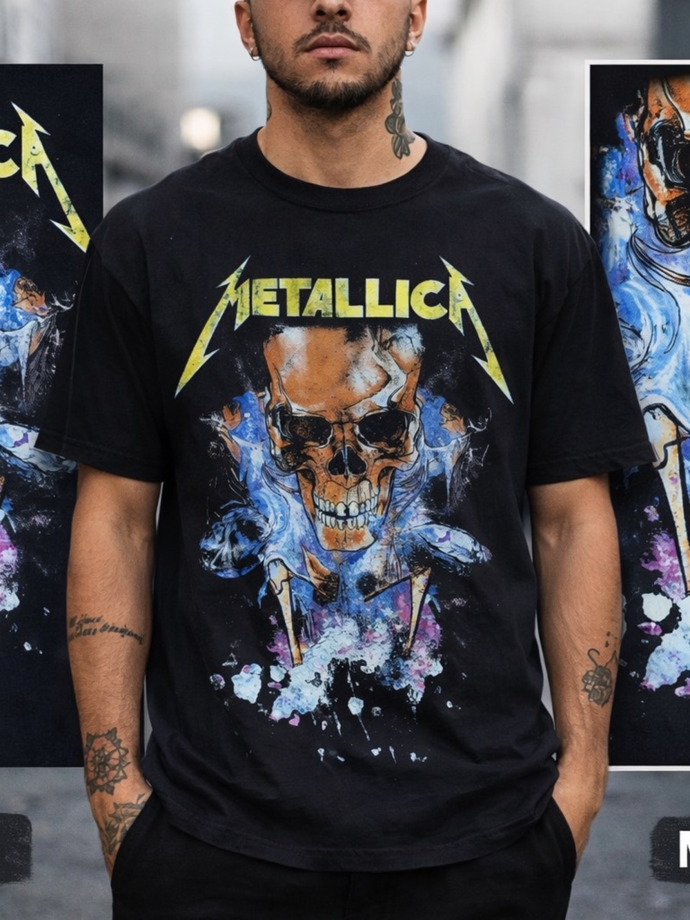 Metallica And Justice For All Skull Tee Black Men’s L NWOT